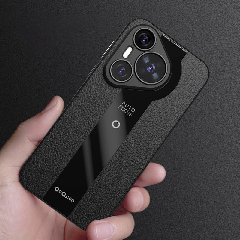 Q.COO For Huawei Pura 70 Pro / Pura 70 Pro+ Case Shockproof PU+TPU+Acrylic Phone Cover Q.COO For Huawei Pura 70 Pro / Pura 70 Pro+ Case Shockproof PU+TPU+Acrylic Phone Cover